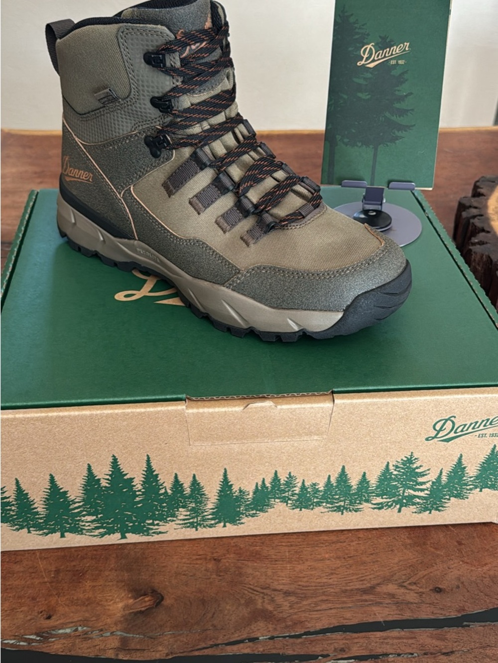 Danner Olive Green Men’s Trail Boot with Black Accents